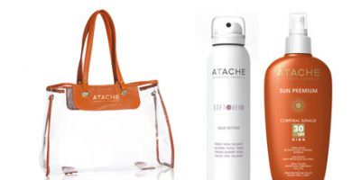 kits de Tecnología Solar Antiedad de Atache con una bolsa de playa