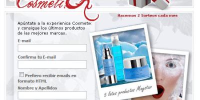 Sorteo cosmetik desde Facebook