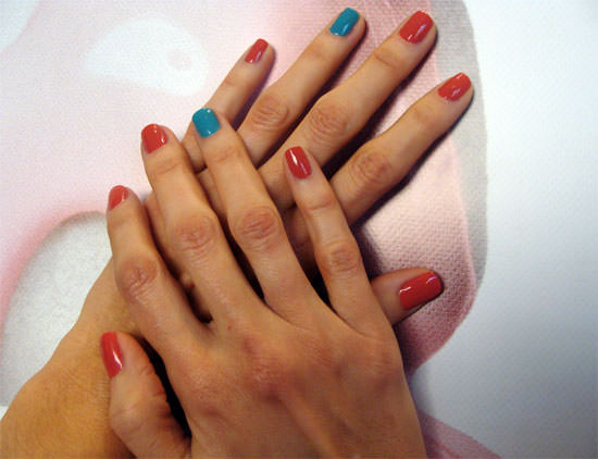 manicura de 2 colores