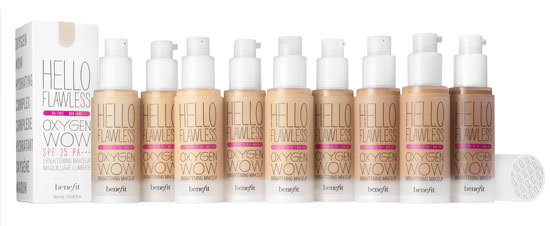 tonos base líquida Hello Flawless Oxigen Wow de Benefit