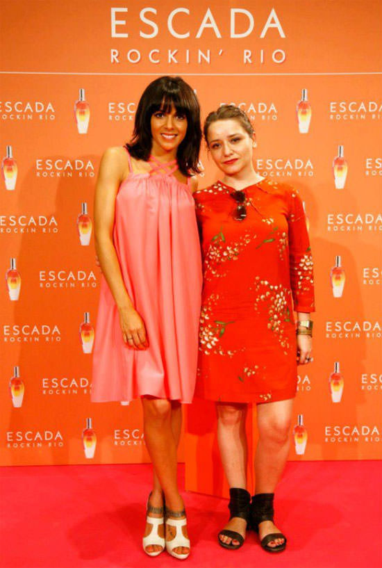 Arantza con Raquel en la presentación de Escada Rockin' Rio