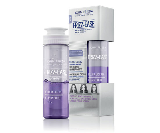 packaging Elixir Ligero Frizz-Ease de John Frieda