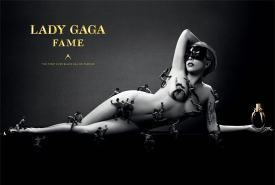 Lady Gaga desnuda para la publicidad de Fame