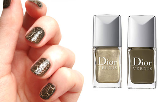 efecto piel de cocodrilo Dior Vernis Nail Art Duo Golden Jungle