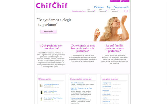 Elige tu perfume favorito con Chif Chif