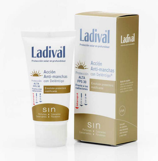 packaging Ladival protector solar antimanchas