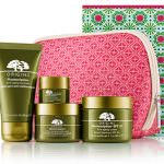 kit de limpiadora, crema de día, crema de noche y contorno de ojos de Origins