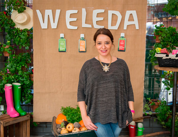 Arantza en el evento de Weleda