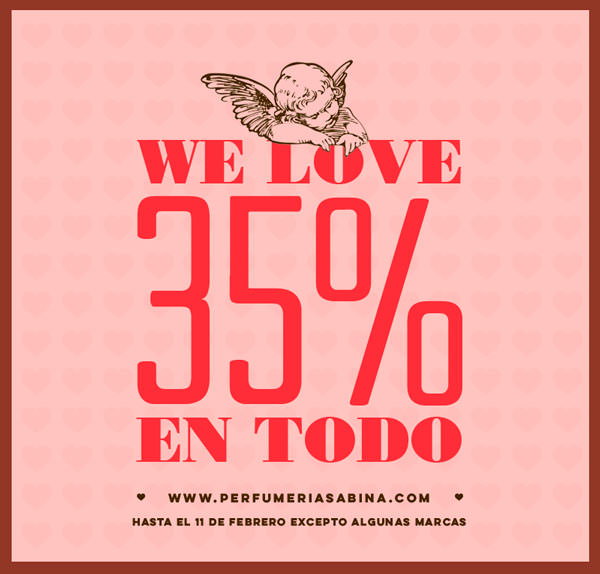 35% de descuento en San Valentín