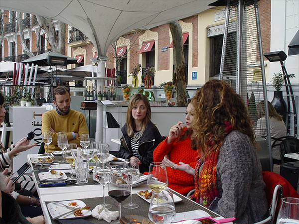 en la terraza del Ramses