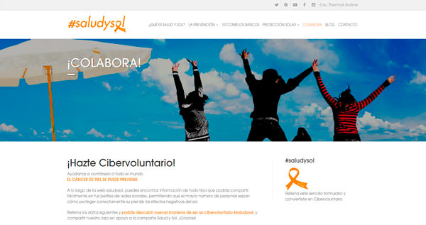 página web de #SaludySol