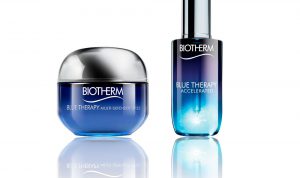 Blue Therapy de Biotherm, suero Accelerated y la crema Multidefender