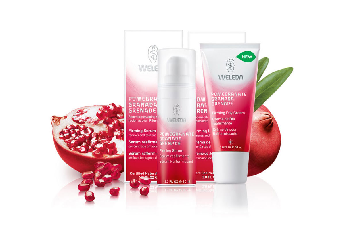 Weleda granada cuidado facial, serum y crema de día