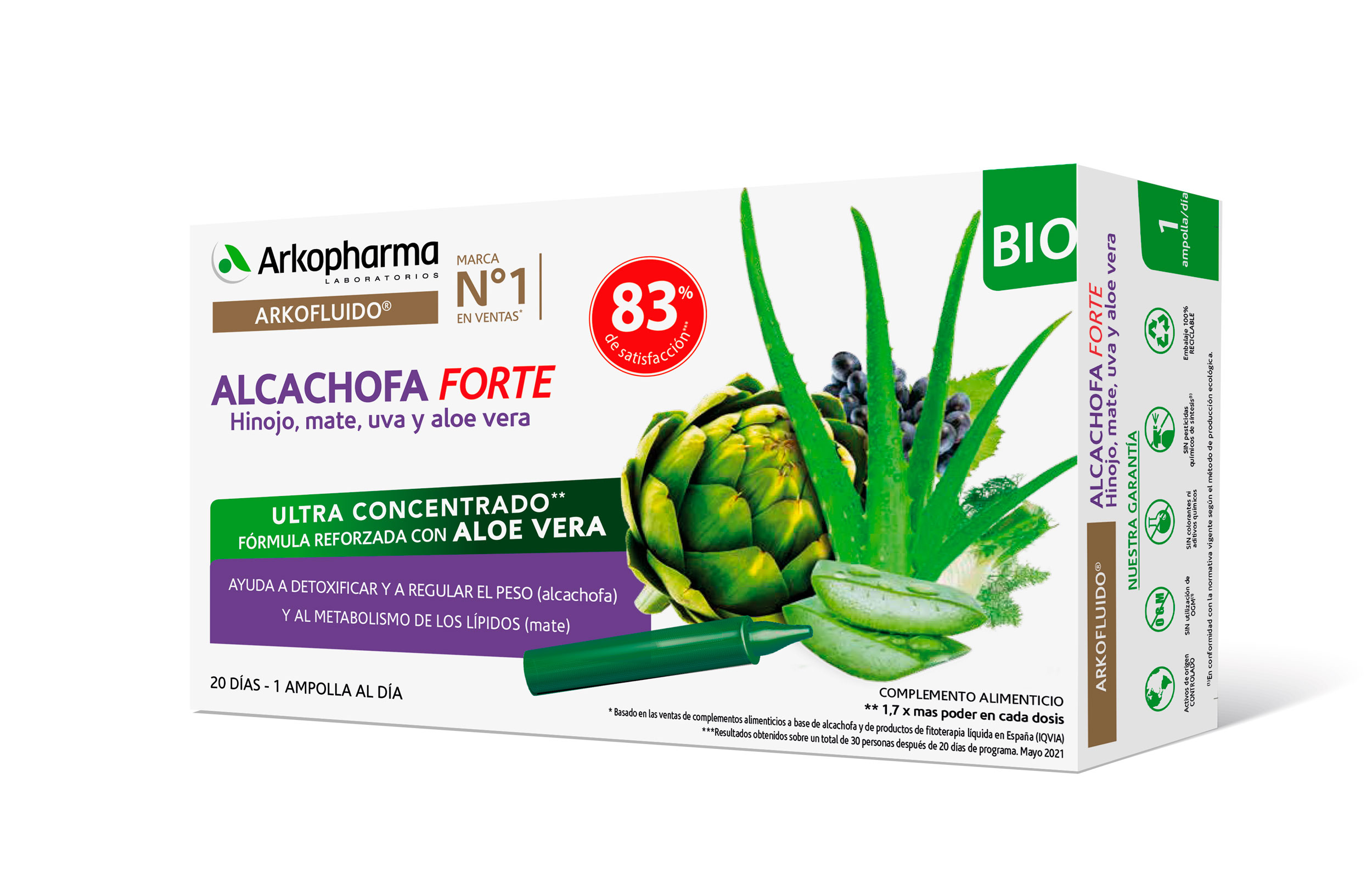 Arkofluido Alcachofa Forte Bio+ Aloe Vera